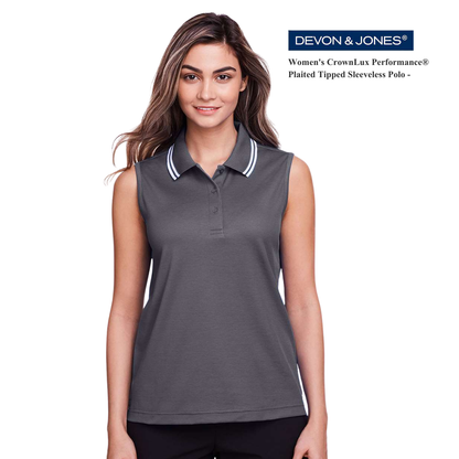 Women’s Sleeveless Performance Polo Breathable, Modern Fit