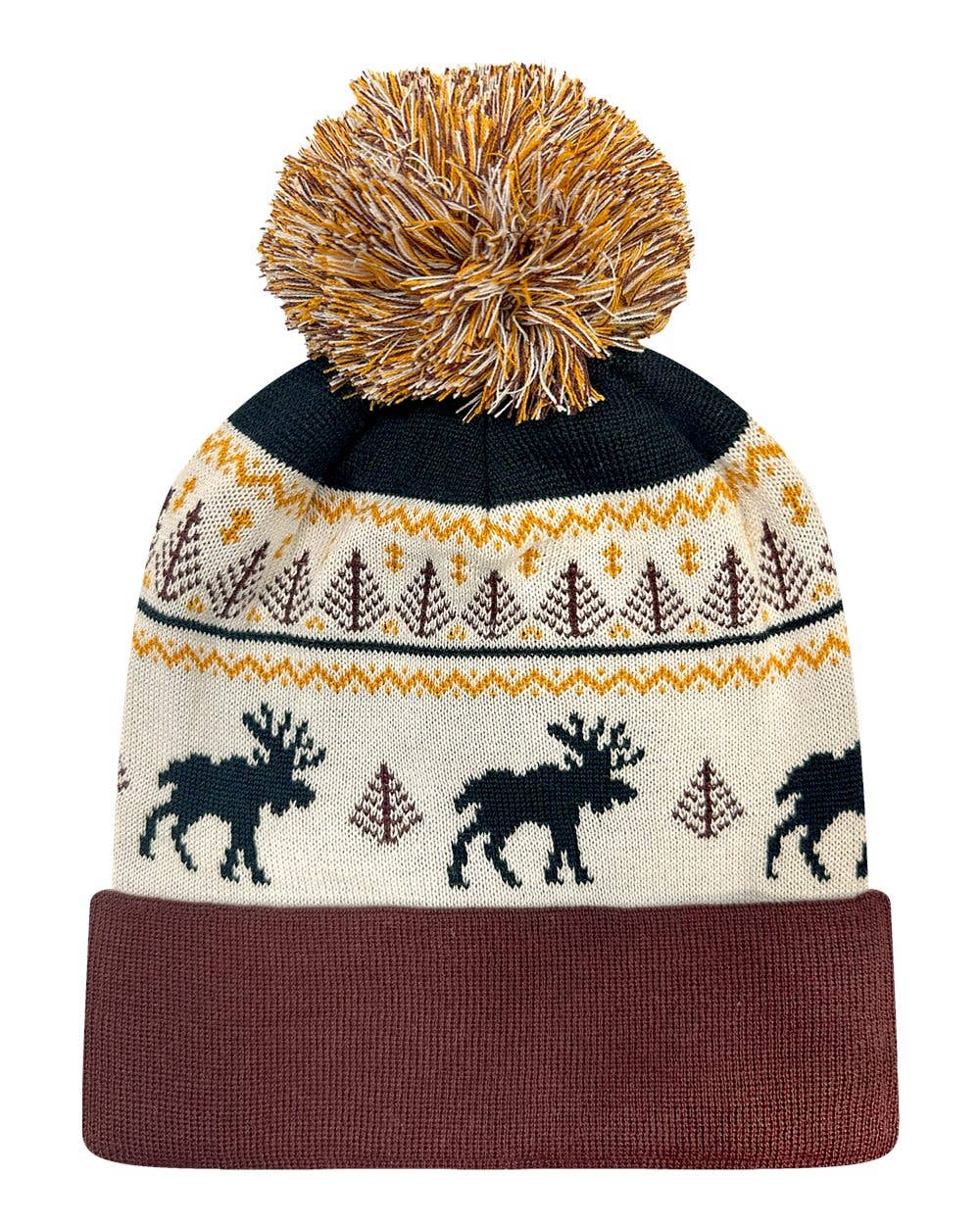 Unisex Recycled Beanie with Pom – Cozy Cold-Weather Hat