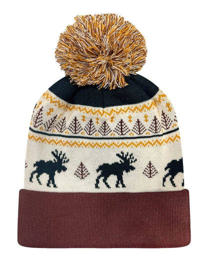 Unisex Recycled Beanie with Pom – Cozy Cold-Weather Hat
