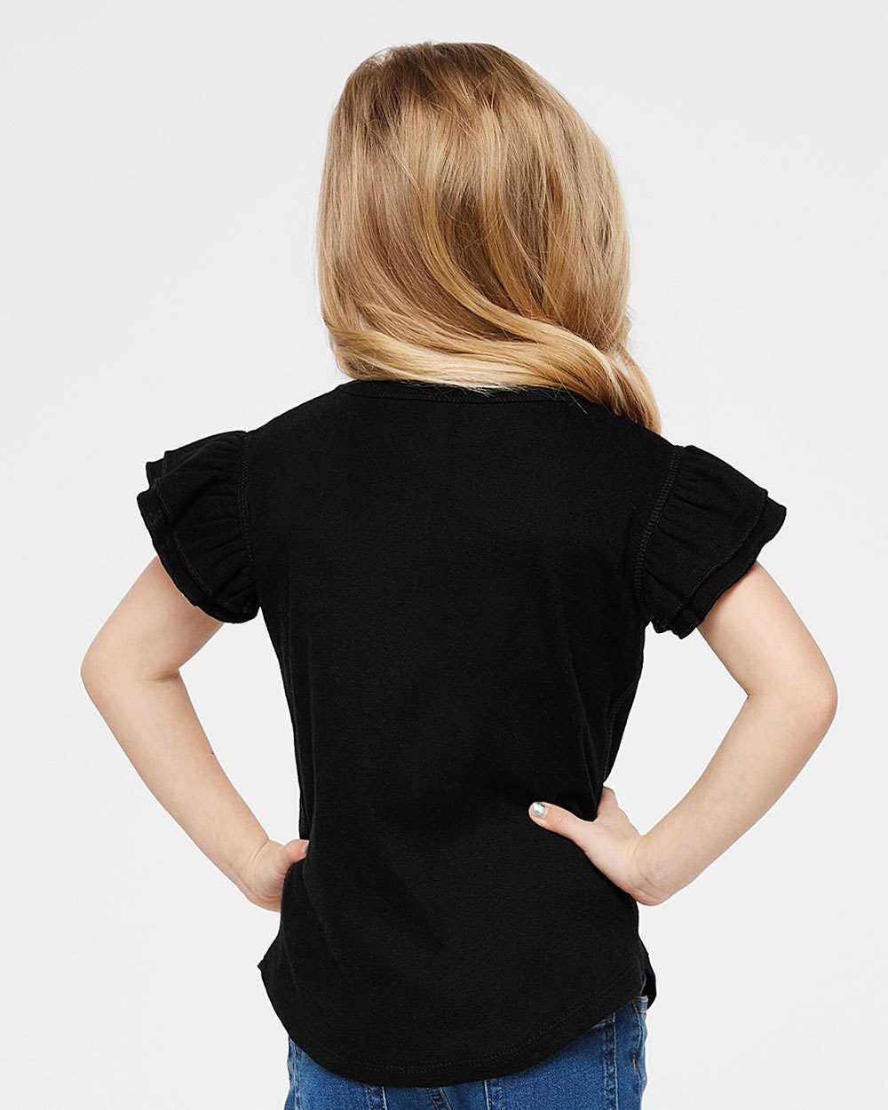 Toddler Cotton Flutter Sleeve Tee Lightweight Comfort