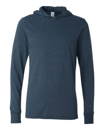 Unisex Jersey Hooded Long Sleeve Tee – Lightweight Comfort