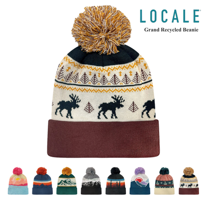 Unisex Recycled Beanie with Pom – Cozy Cold-Weather Hat