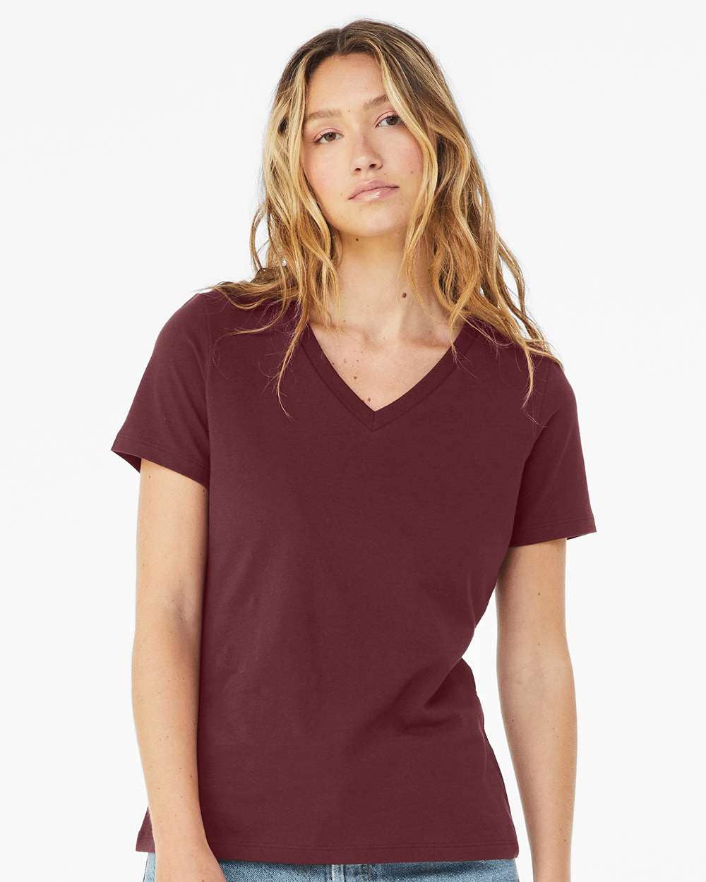 BELLA + CANVAS Women’s Relaxed V-Neck Tee – Lightweight Tee