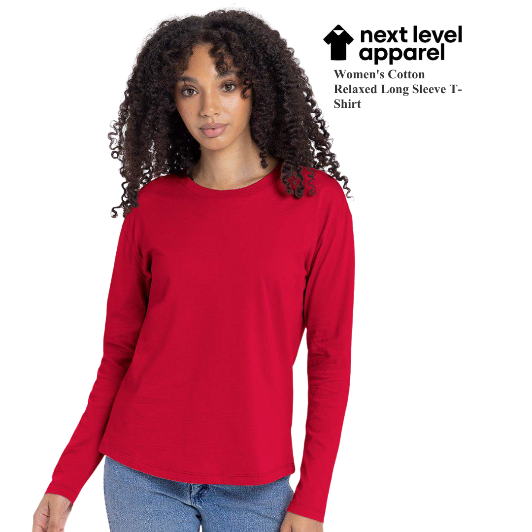 Women’s Relaxed Fit Long Sleeve Cotton T-Shirt