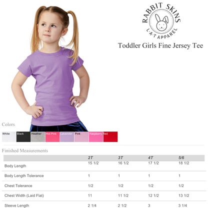 Toddler Girls Fine Jersey T-Shirt Soft Cotton Tee 2T–5/6