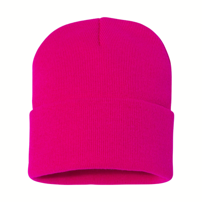 Premium 12” Cuffed Knit Beanie – Warm, Soft & Unisex Winter
