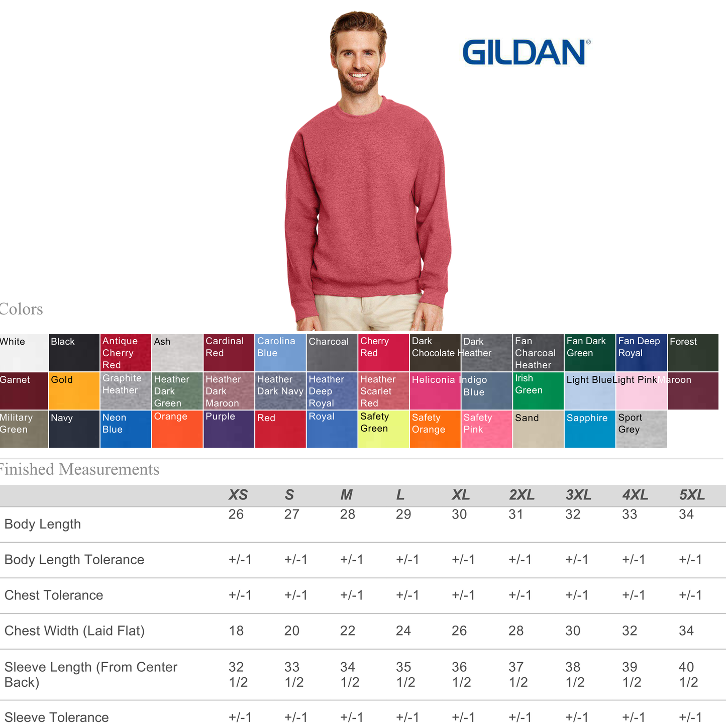 Gildan 18000 Heavy Blend Crewneck Sweatshirt