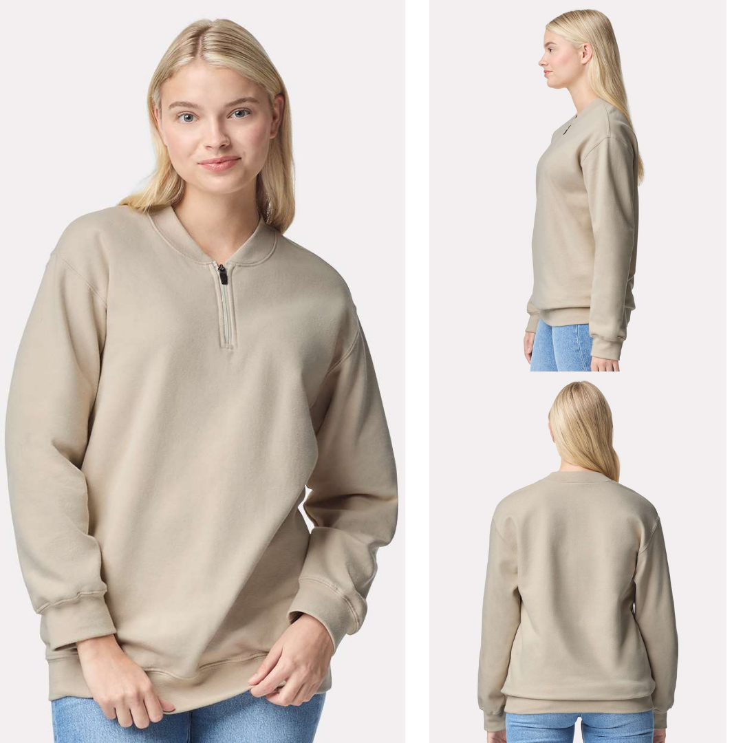 Gildan SF008 Unisex Softstyle Midweight 1/4 Zip Sweatshirt