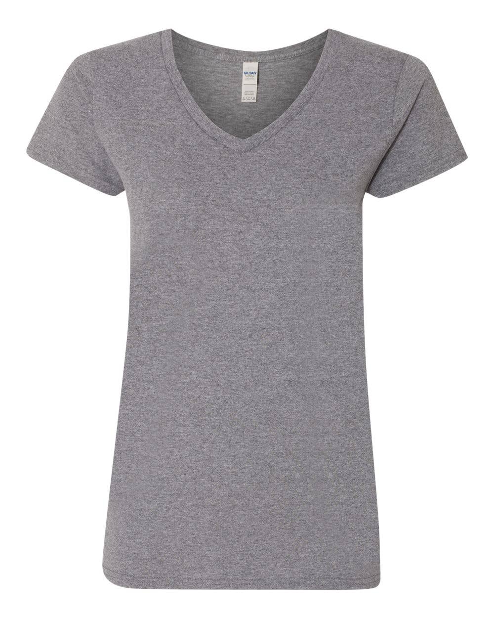 Gildan 5V00L Women’s Heavy Cotton Semi-Fitted V-Neck T-Shirt