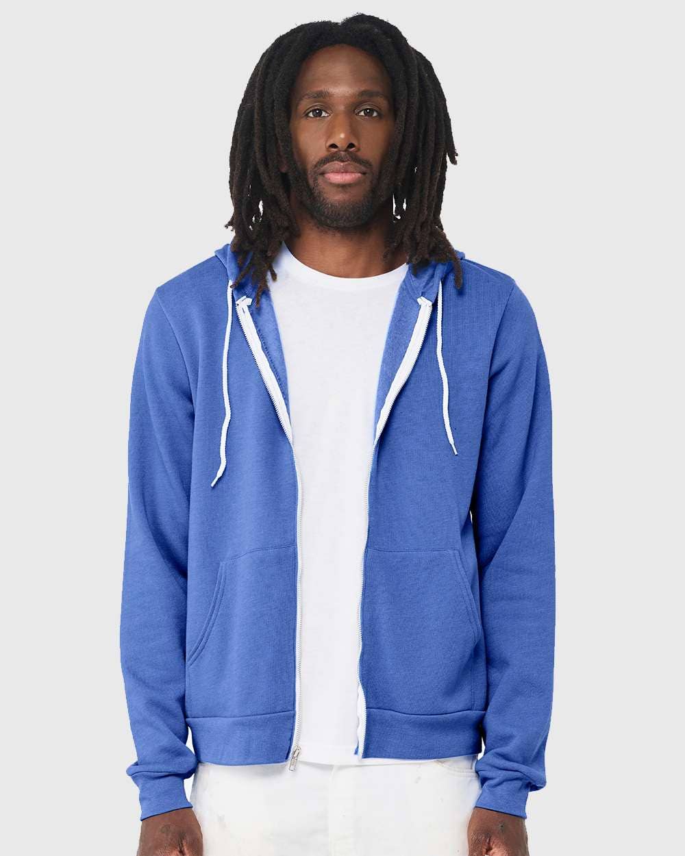 Unisex Sponge Fleece Full-Zip Hoodie | Comfort Soft Cotton
