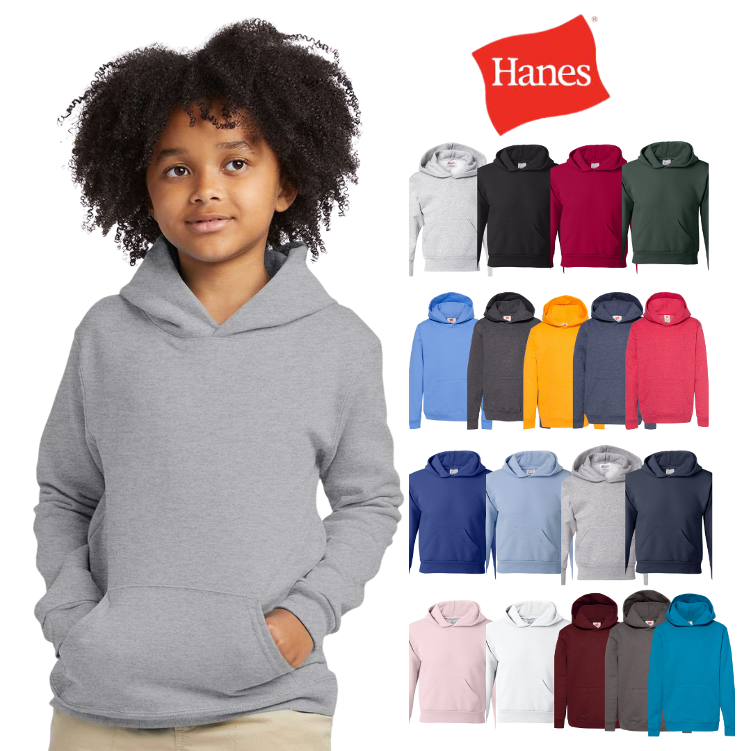 Hanes Kids Eco Hoodie | Warm, Comfy & Perfect for Printing