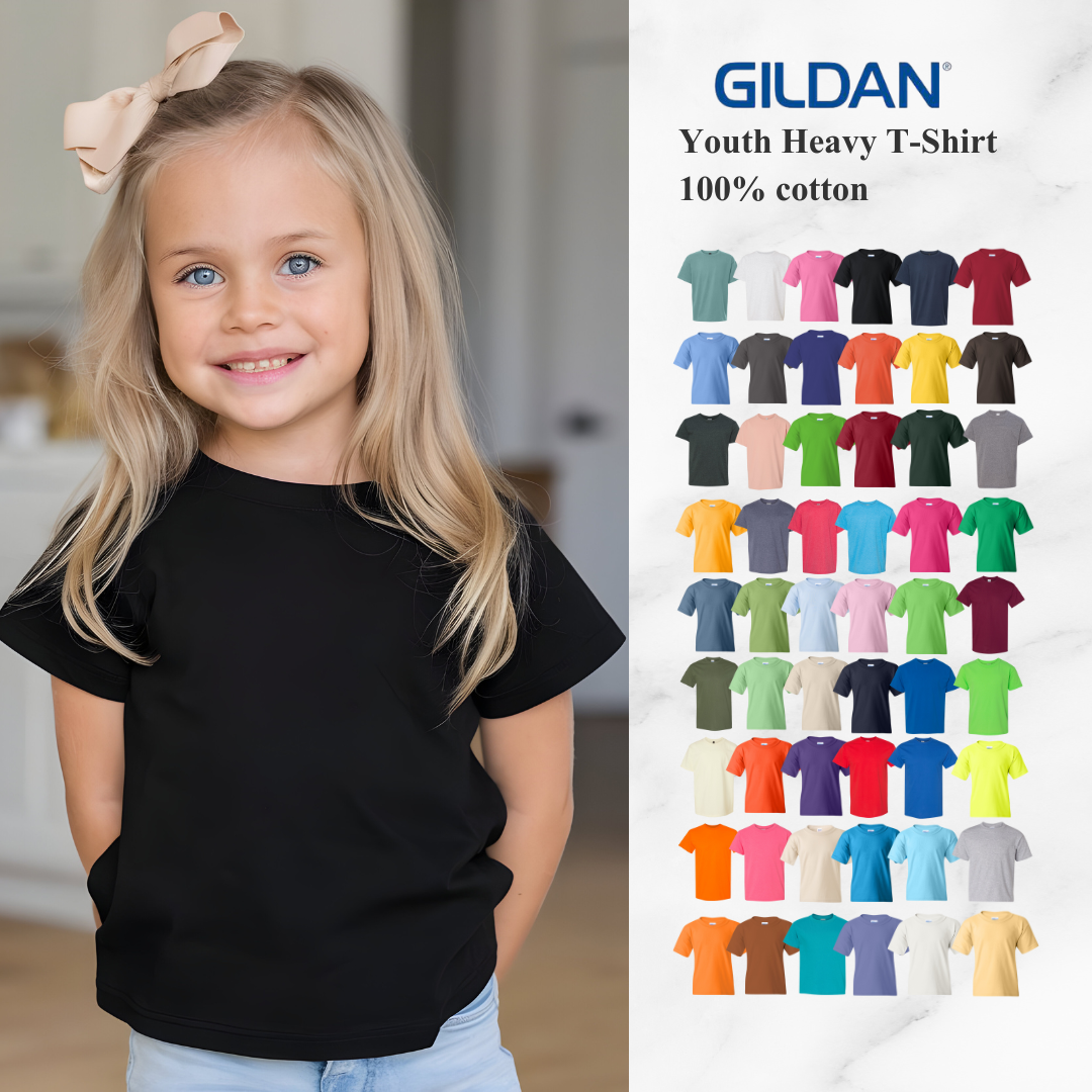 Youth Heavy Cotton T-Shirt – Soft 100% Cotton Classic Fit