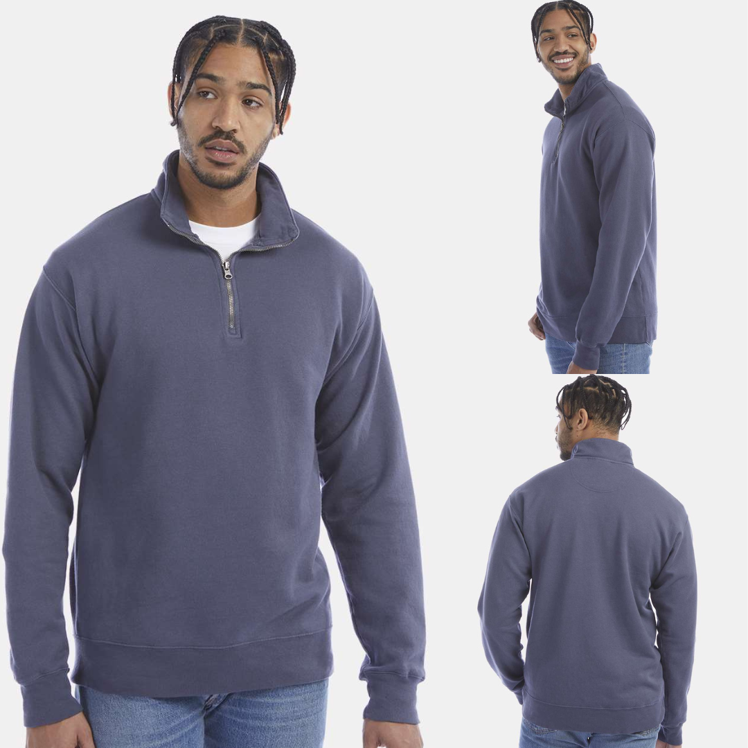ComfortWash Unisex Quarter-Zip Pullover | Soft Vintage Feel