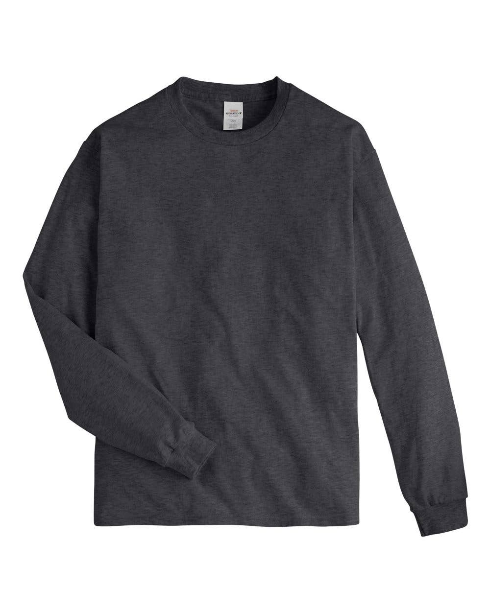 Hanes Long Sleeve Tee | 100% Cotton Classic Soft & Comfort