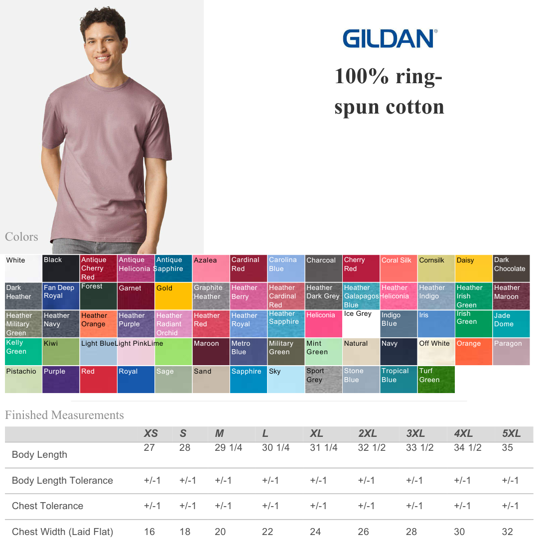Gildan 64000 Softstyle Tee – Unisex Lightweight Comfort