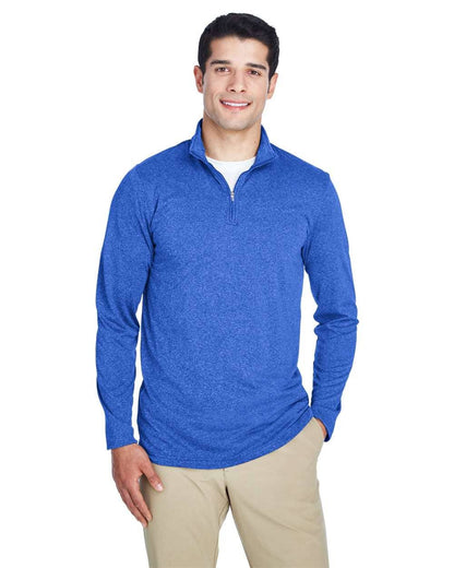 Men’s Heathered Performance Quarter-Zip Pullover | UltraClub