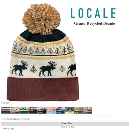 Unisex Recycled Beanie with Pom – Cozy Cold-Weather Hat