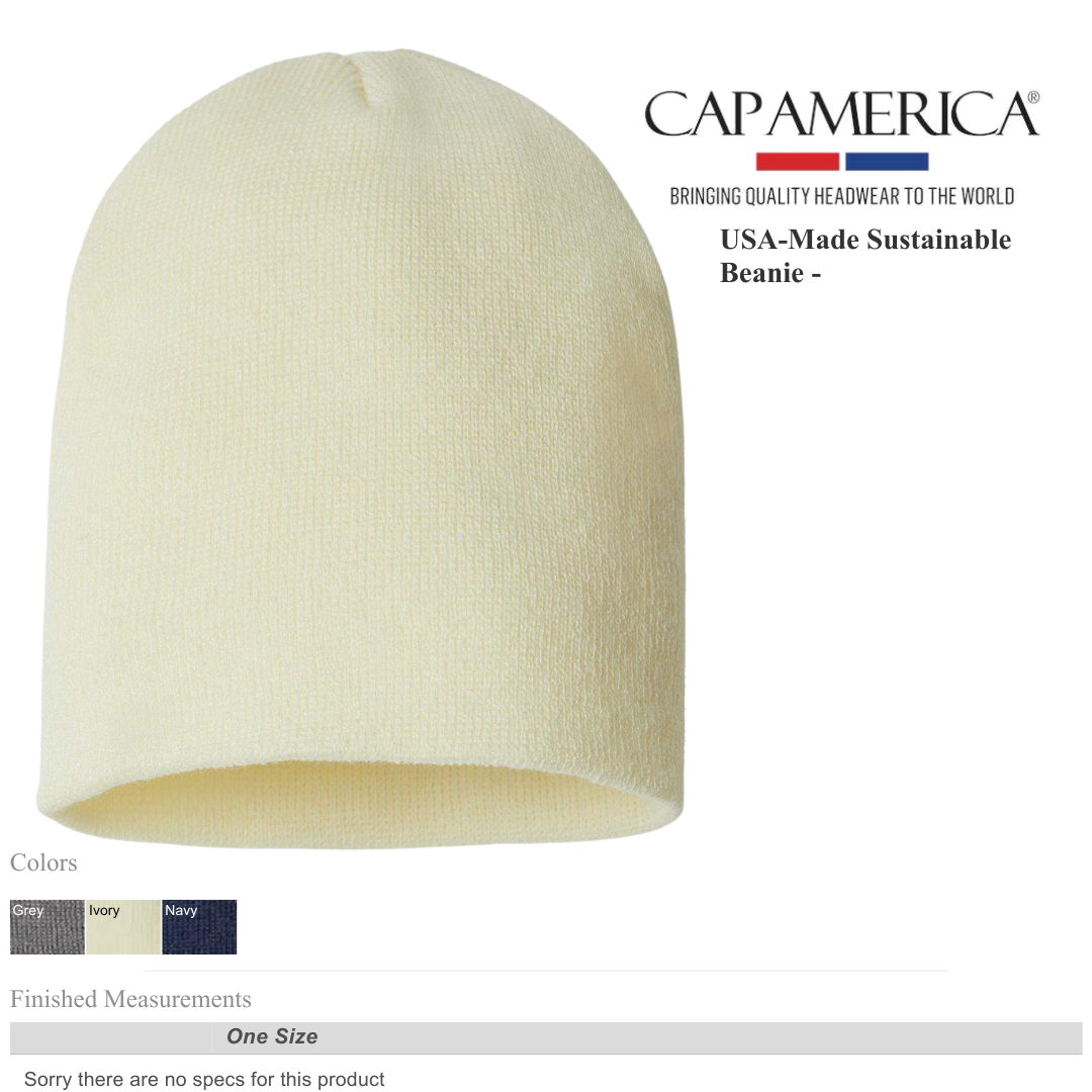USA-Made Sustainable Beanie | Acrylic Winter Hat