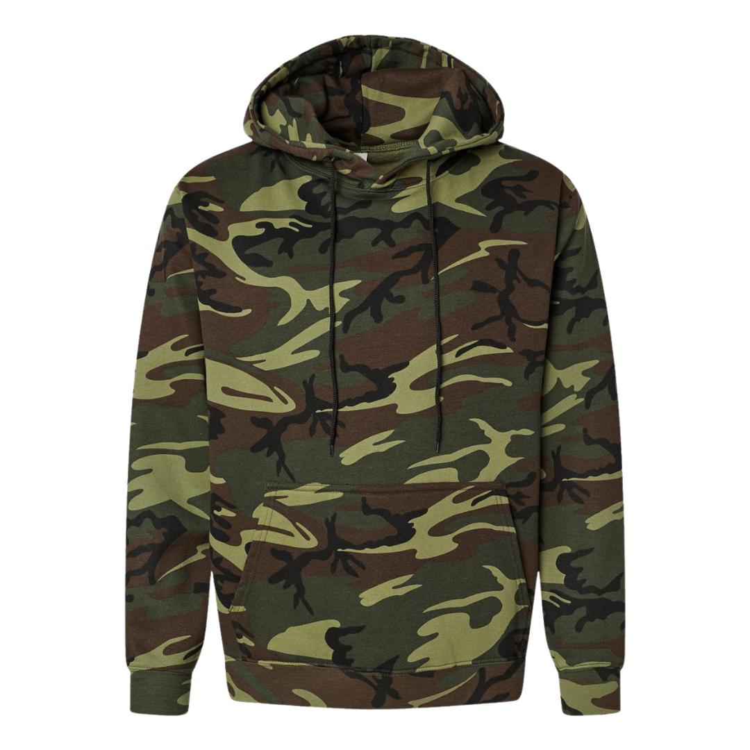 Unisex Camo Fleece Hoodie – Urban Woodland Pullover