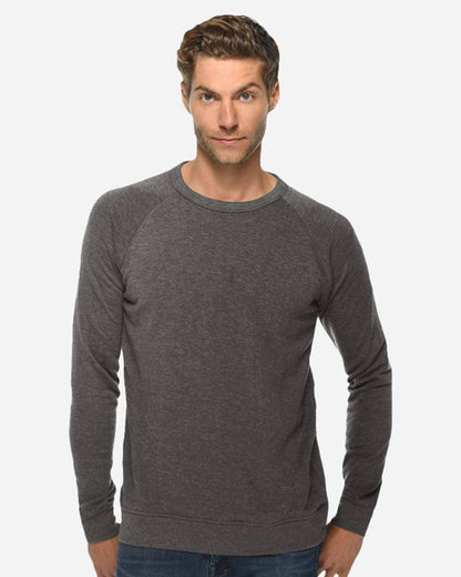 Lane Seven Unisex Lightweight Loopback Terry Crewneck