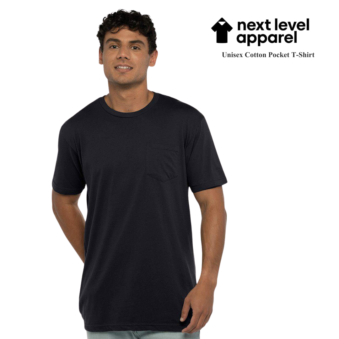 Unisex Cotton Pocket T-Shirt – Soft Combed Ring-Spun Tee