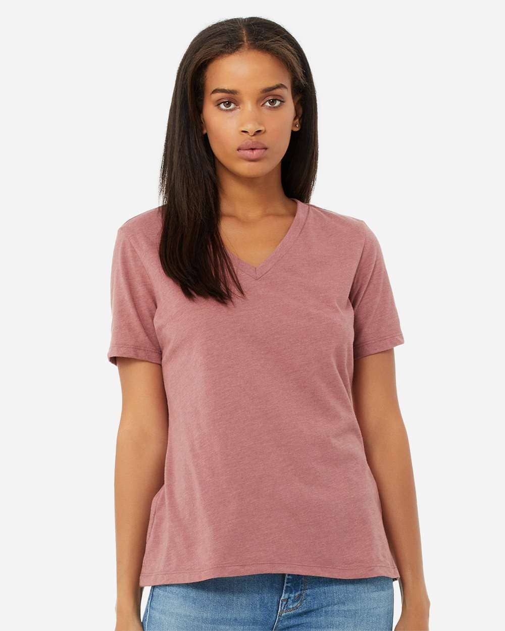 Bella+Canvas Women’s Heather CVC V-Neck Tee
