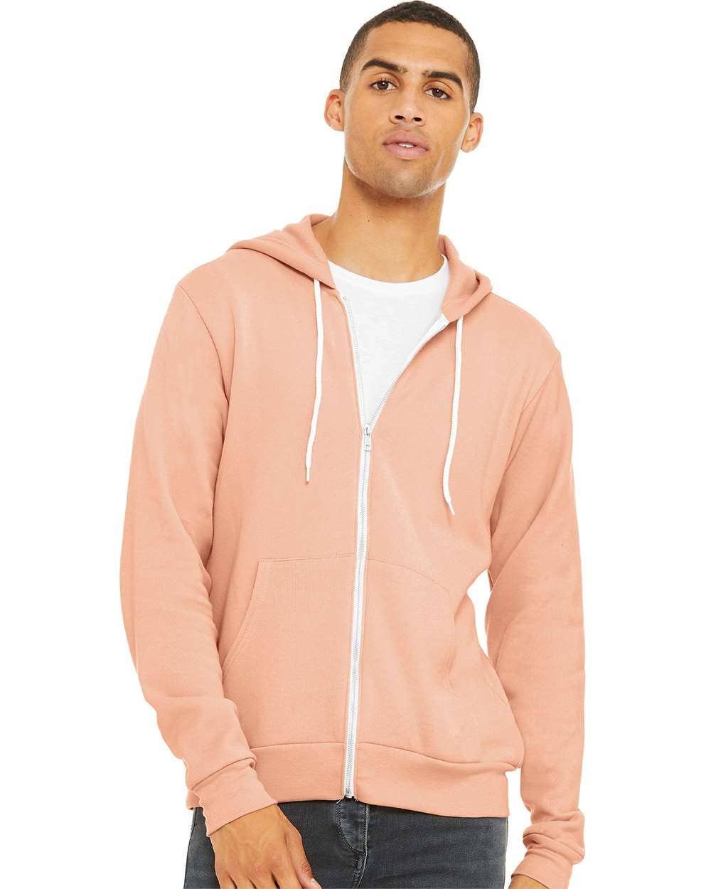 Unisex Sponge Fleece Full-Zip Hoodie | Comfort Soft Cotton