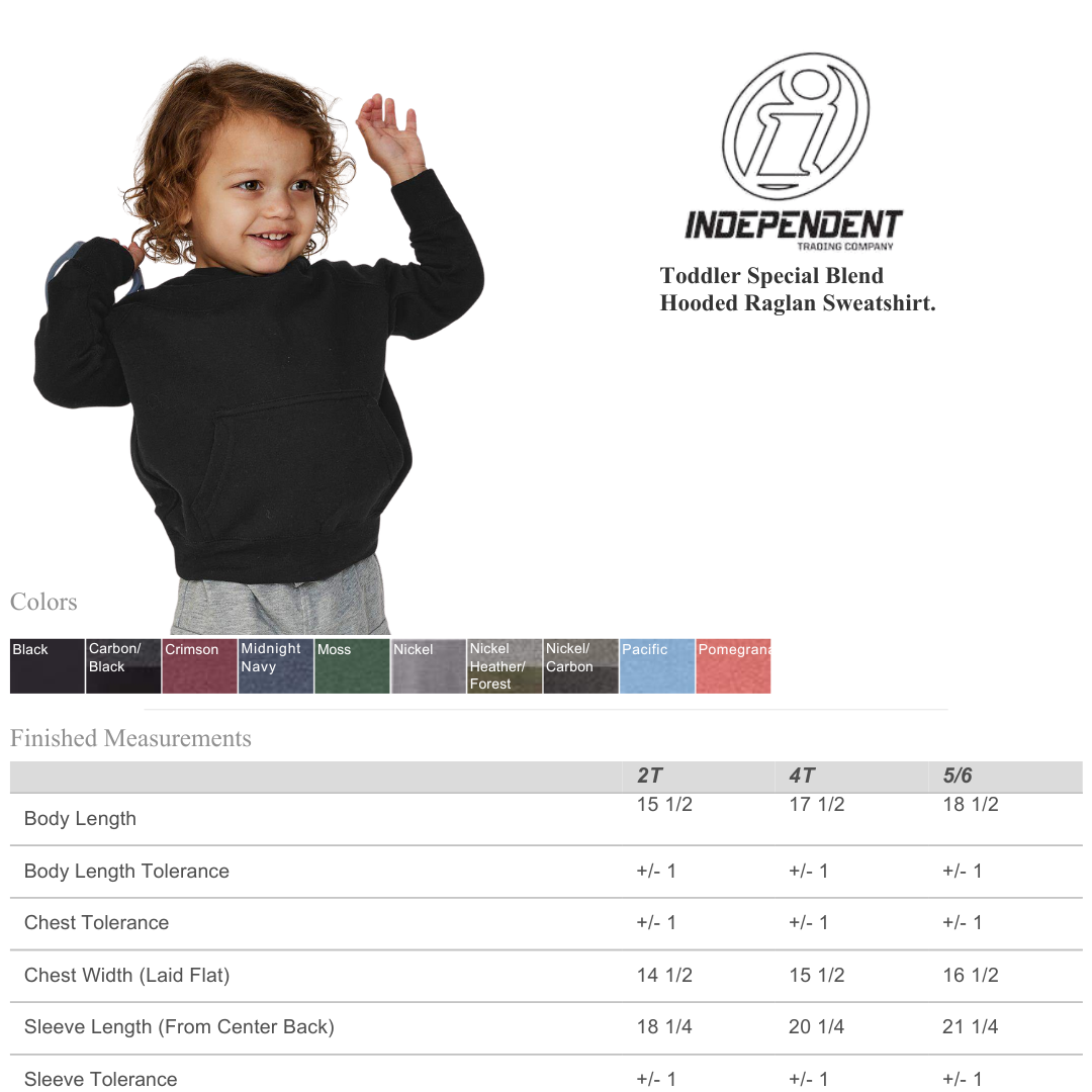 Cozy Toddler Hoodie | Premium Raglan Fit 2T–5/6