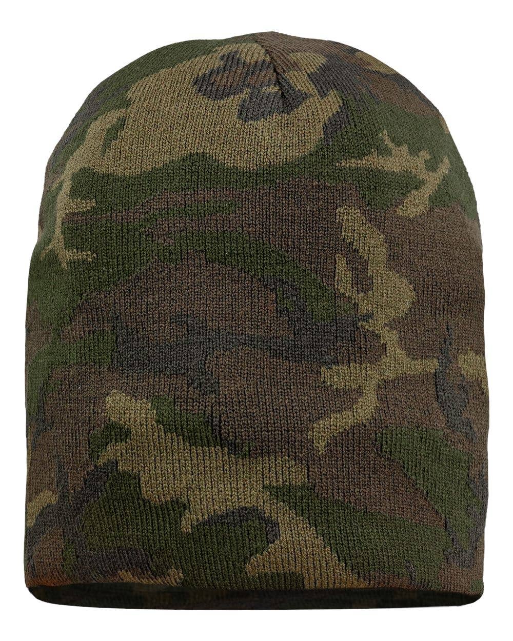 Unisex Camo Knit Beanie – Camouflage Lightweight Stretch Fit