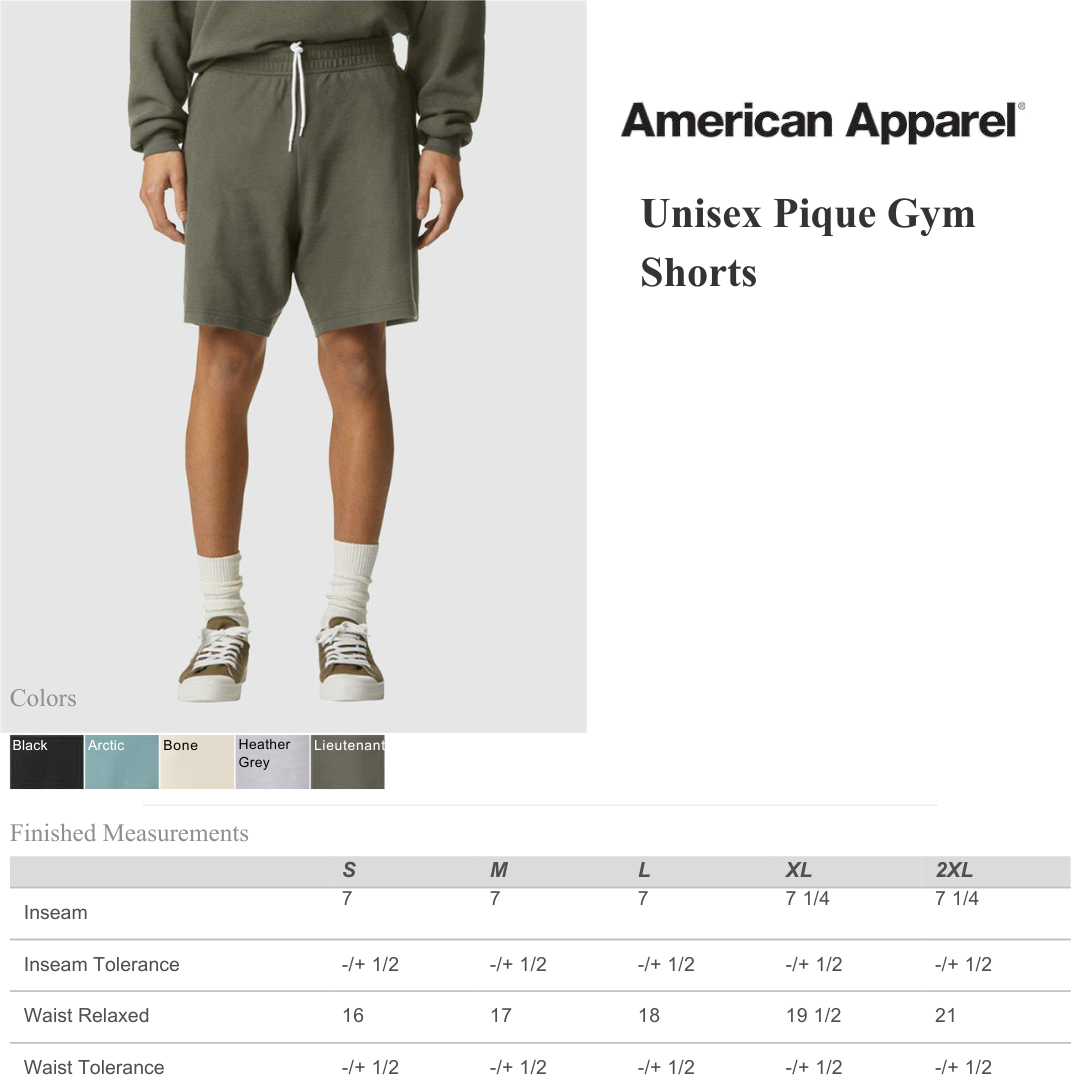 American Apparel Piqué Cotton Gym Shorts | Relaxed Fit