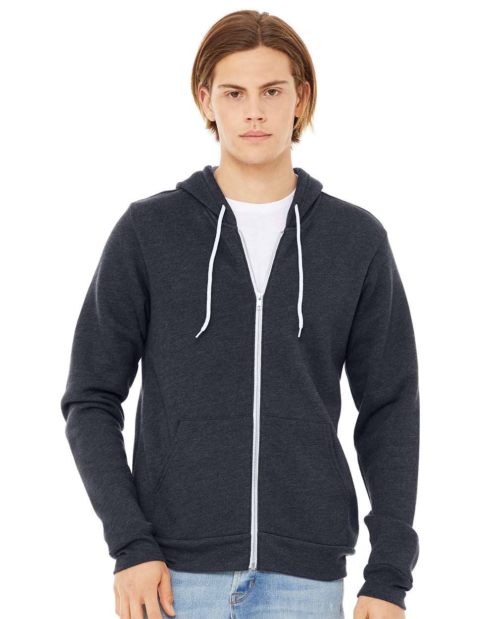 Unisex Sponge Fleece Full-Zip Hoodie | Comfort Soft Cotton