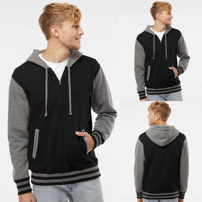 Heavyweight Varsity Full-Zip Hoodie | Unisex Slim Fit