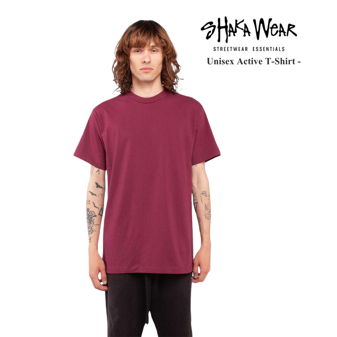 Shaka Wear Unisex Active T-Shirt | Heavyweight Cotton