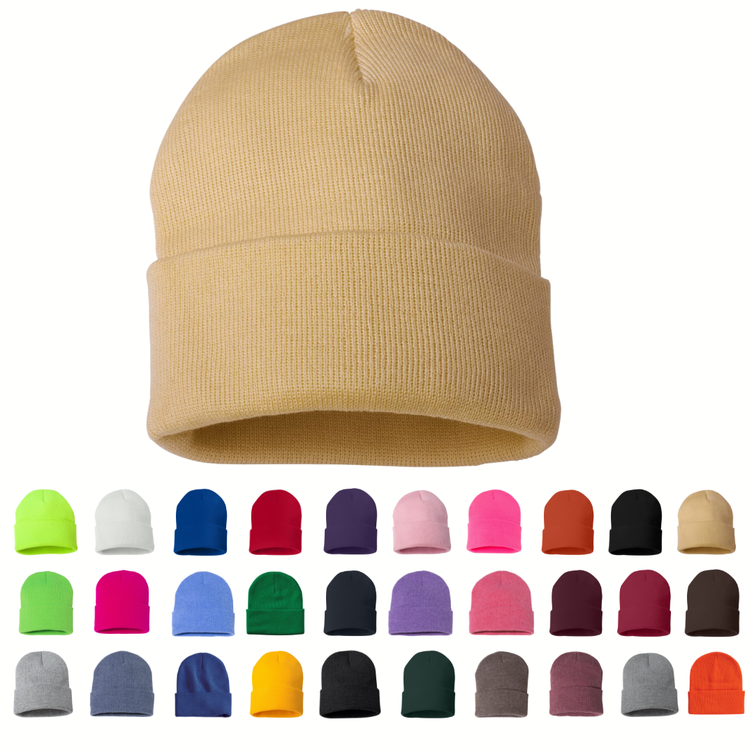 Solid Cuffed Beanie | Knit Winter Hat