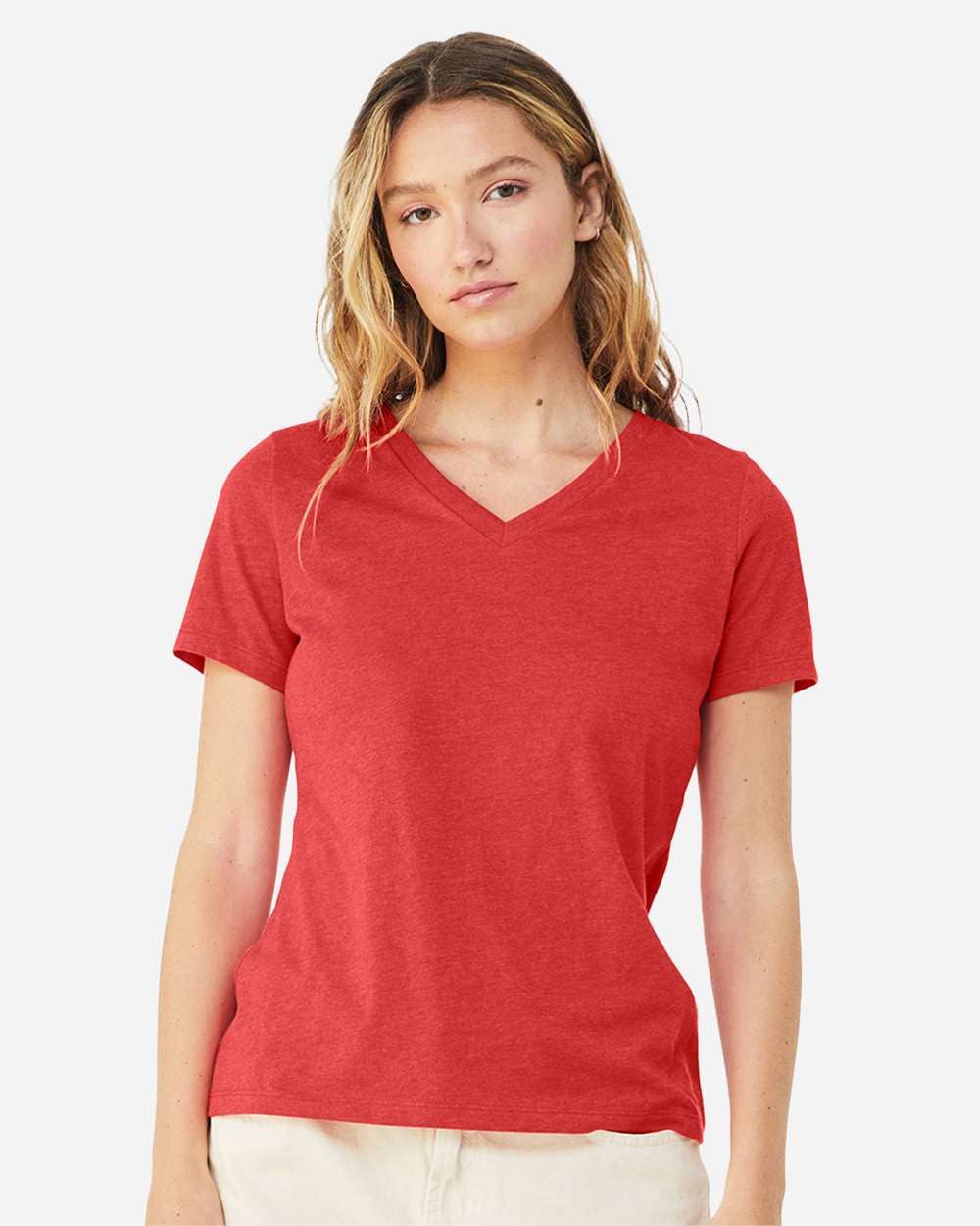 Bella+Canvas Women’s Heather CVC V-Neck Tee