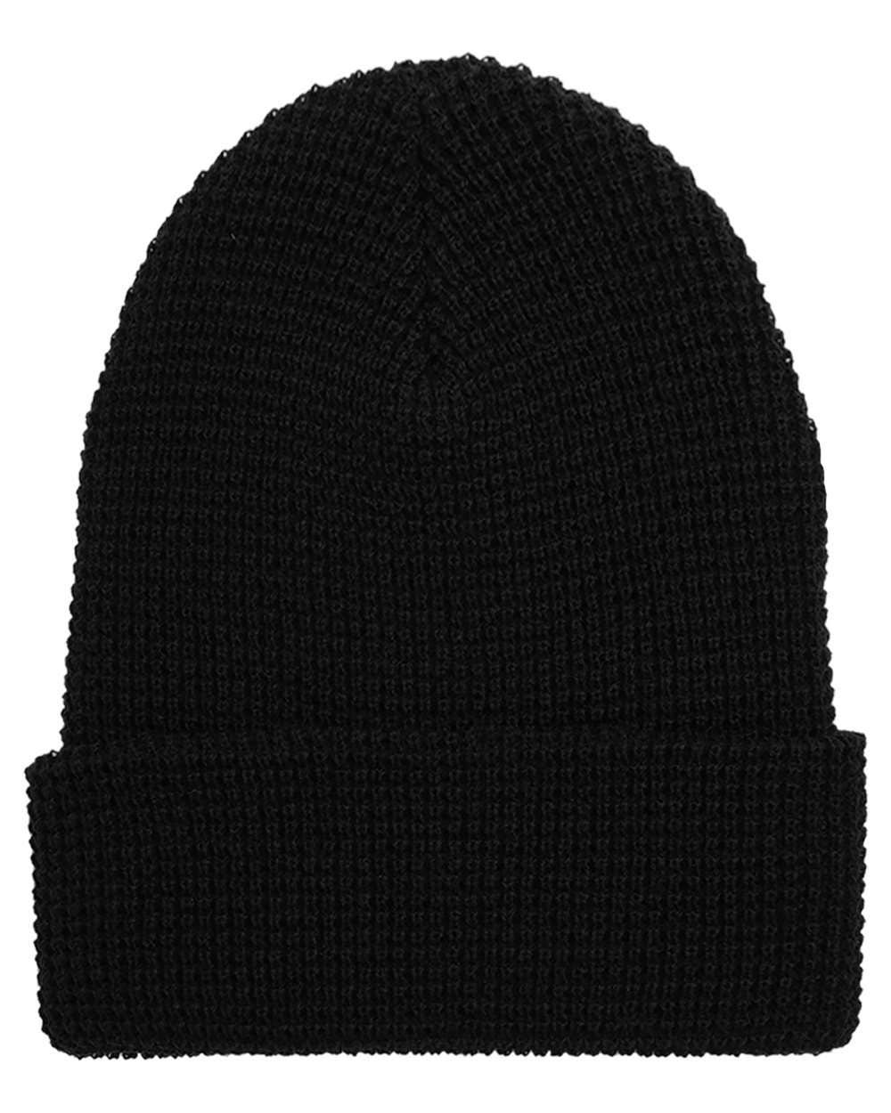 Unisex Waffle Cuffed Beanie – Classic Knit Winter Hat