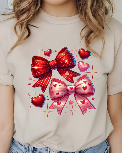 Red Bows & Hearts 🎀❤️ T-Shirt!