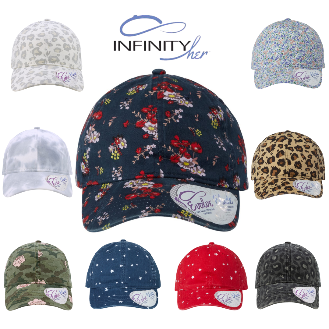 Women’s Vintage-Style Washed Print Baseball Cap | Adjustable
