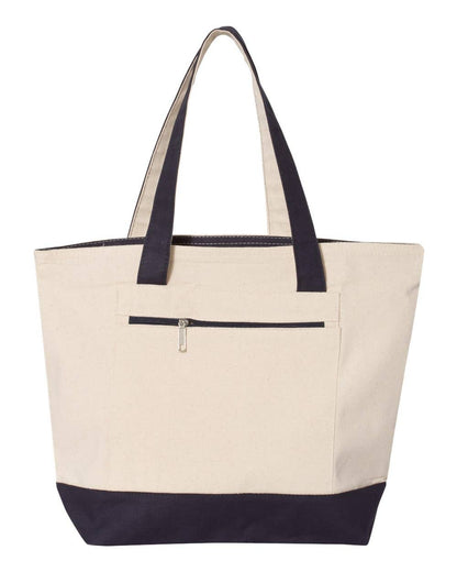 Large Zippered Canvas Tote Bag – Heavyweight Everyday Carry