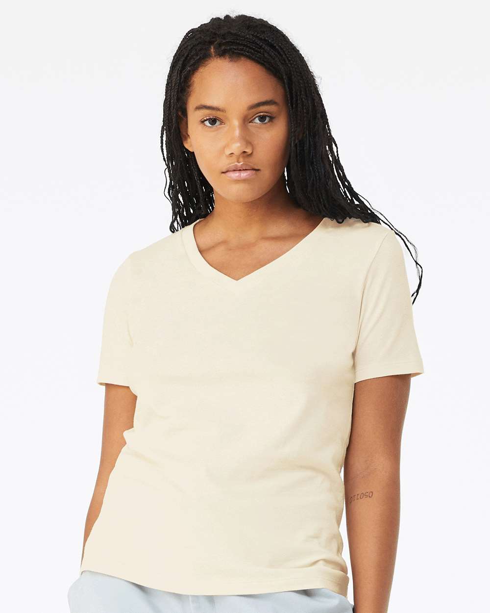 BELLA + CANVAS Women’s Relaxed V-Neck Tee – Lightweight Tee