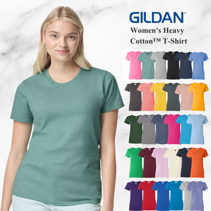 Women’s Heavy Cotton Tee | Gildan 5000L Soft Feel