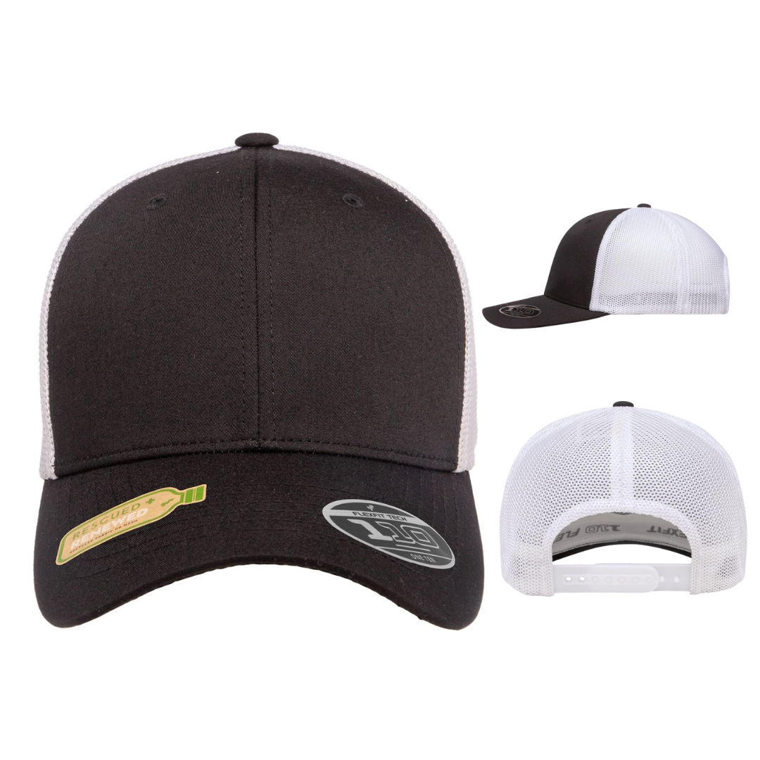 Flexfit 110R® Recycled Mesh Cap | Adjustable Snapback Hat