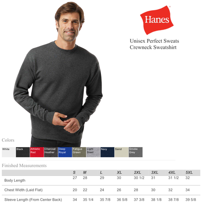 Hanes Fleece Crewneck Sweatshirt – Soft Cotton Midweight