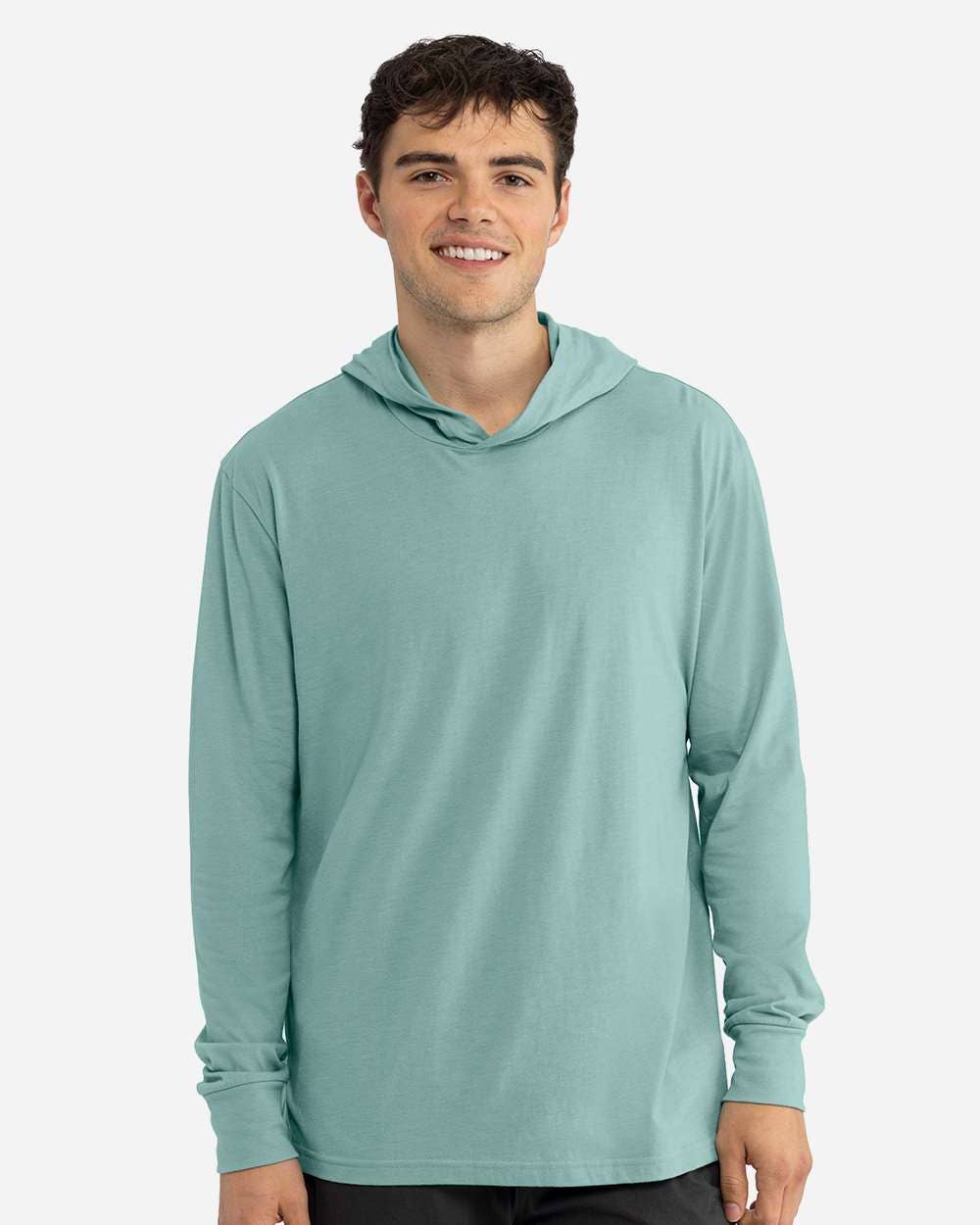 Next Level Unisex Lightweight Hooded Long Sleeve T-Shirt