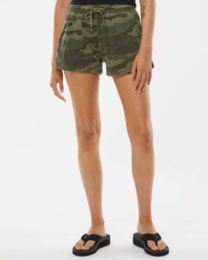 Women’s Lightweight Wave Wash Fleece Shorts with Pockets