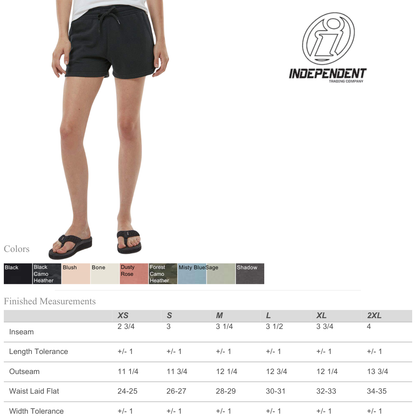 Women’s Lightweight Wave Wash Fleece Shorts with Pockets