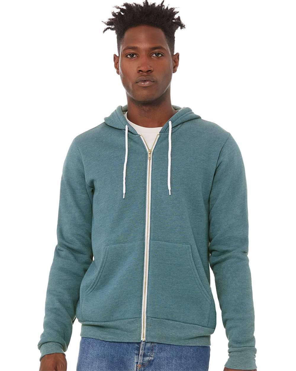Unisex Sponge Fleece Full-Zip Hoodie | Comfort Soft Cotton