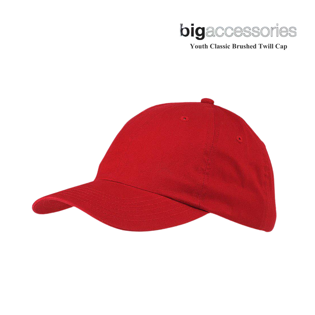 Youth Classic Brushed Twill Cap One Size Adjustable Kids Hat