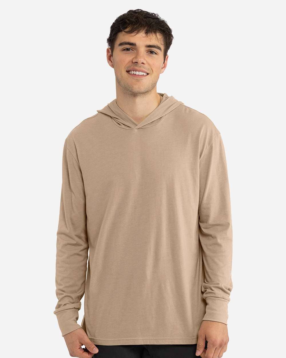 Next Level Unisex Lightweight Hooded Long Sleeve T-Shirt