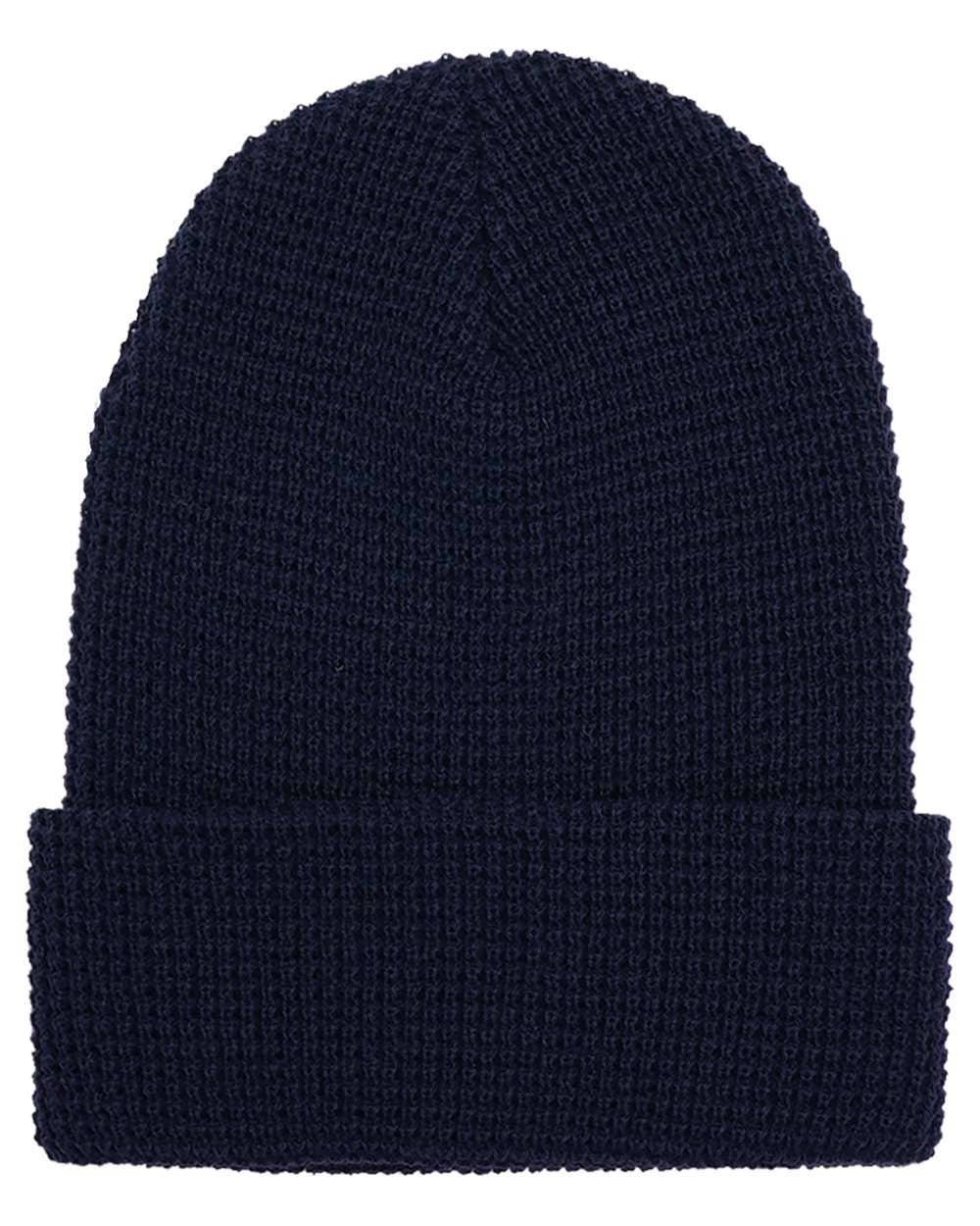 Unisex Waffle Cuffed Beanie – Classic Knit Winter Hat